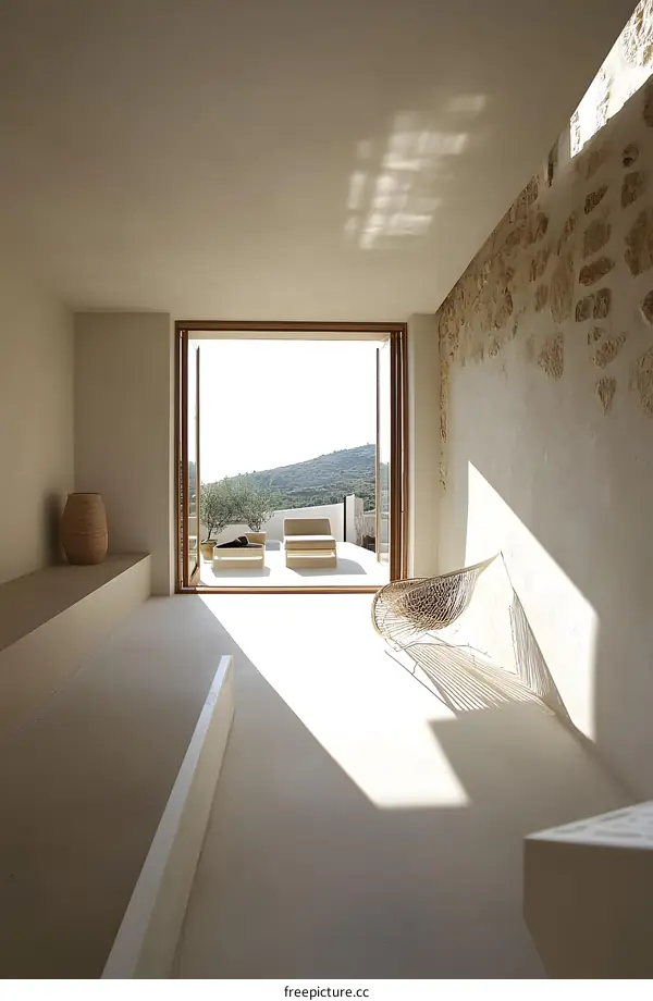 Minimalist Modern Home Interior With A View