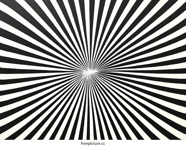 Abstract Black and White Radial Pattern Design