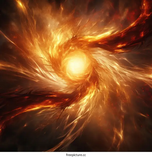 A vortex of blazing heat