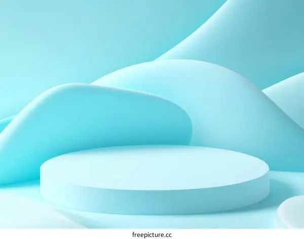 Abstract Light Blue 3D Product Display