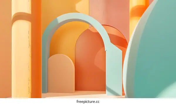 Abstract Colorful Shapes Background