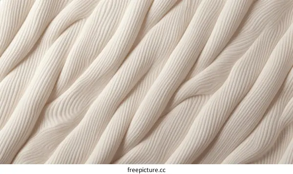 Close-up of white fabric with wavy pattern