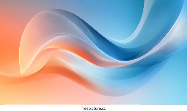 Abstract Colorful Flowing Curves Background