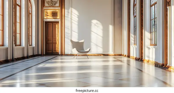 Modern Chair In Classic Interior Room Design