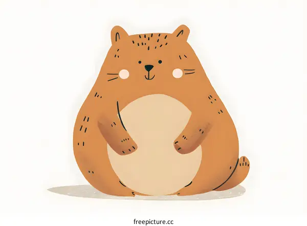 Cute Cartoon Bear Illustration