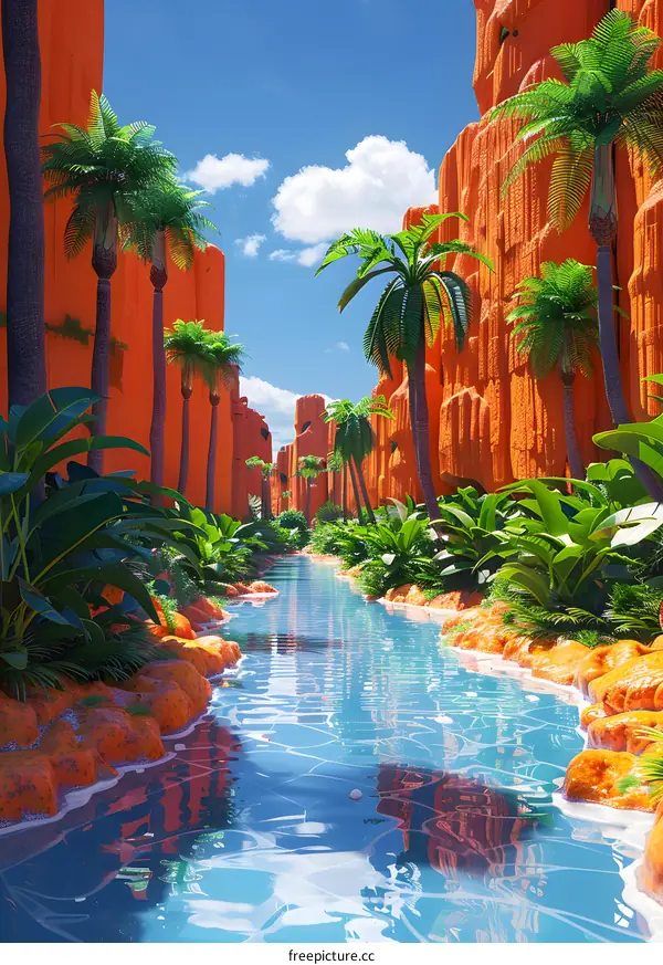 River running through a canyon