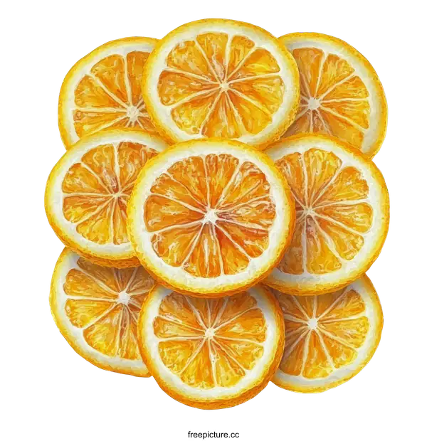[Transparent Background PNG]Orange Slices Illustration