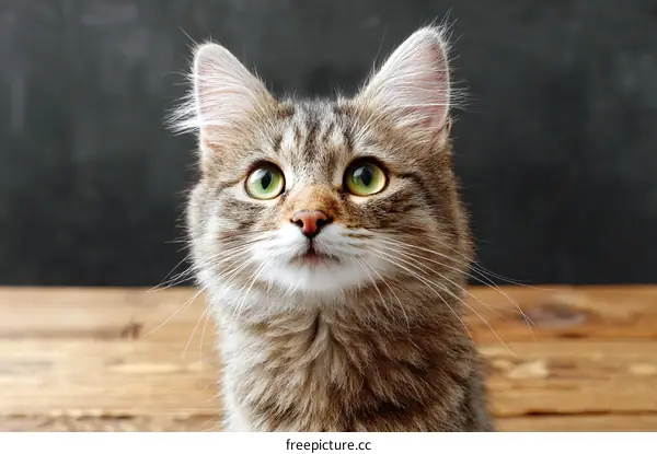 Close-up of a Beautiful Fluffy Cat