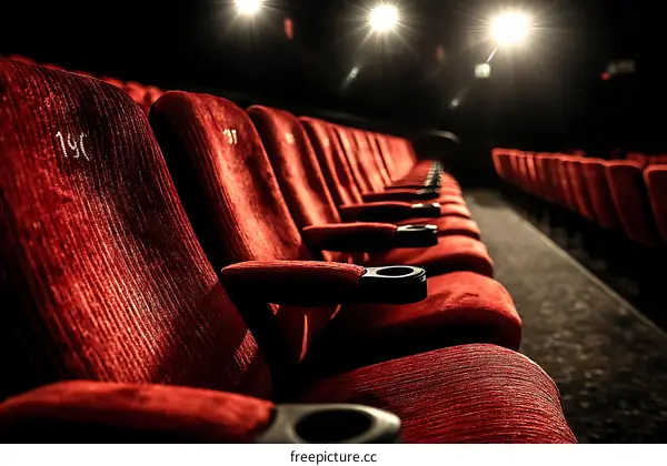 Movie Theater Seats in the Dark