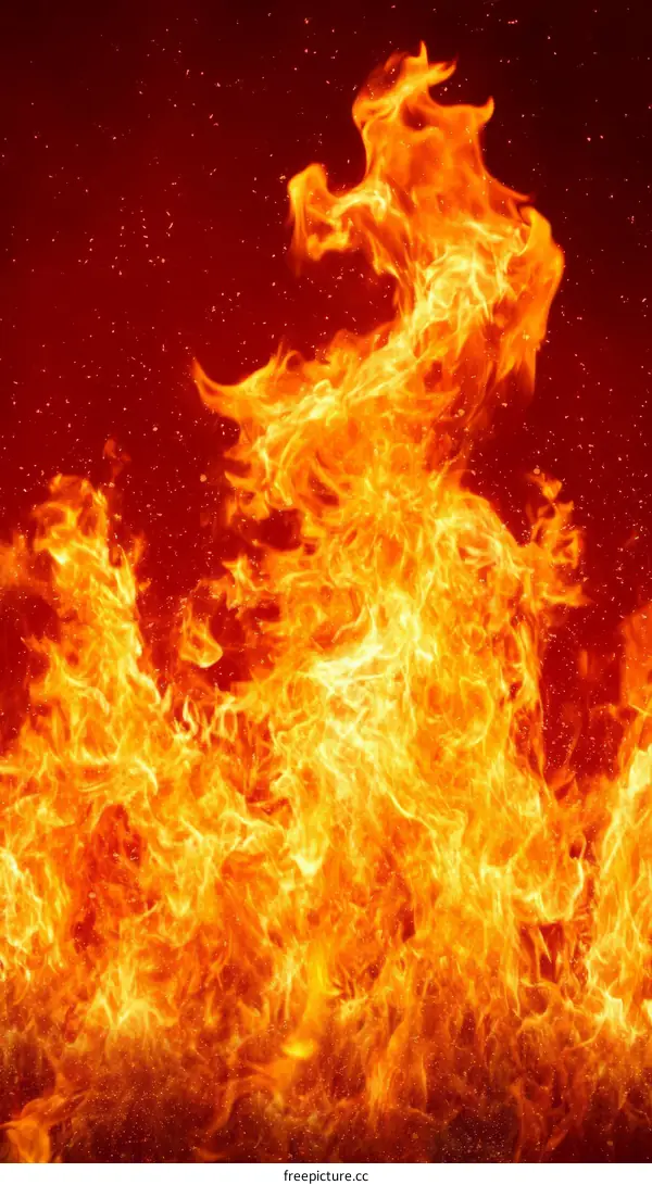 Fiery Flames Abstract Background