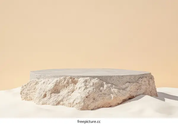 Abstract Minimalist Stone Product Display