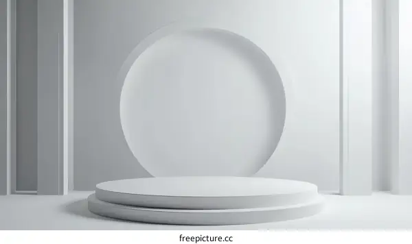 Modern Minimalist White Product Display