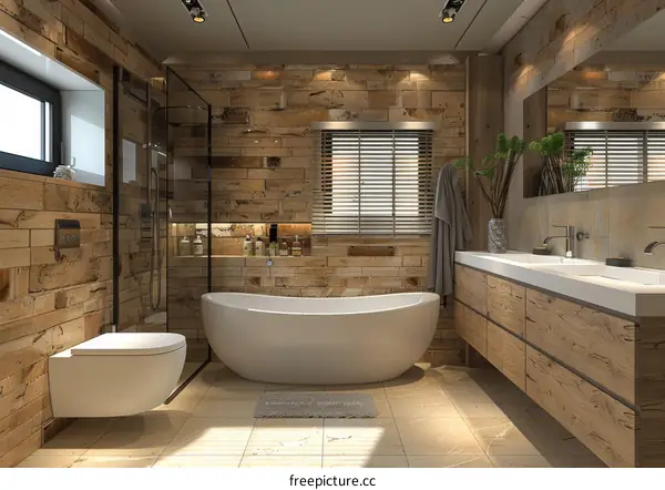 Modern Farmhouse Style Bathroom Interior Design