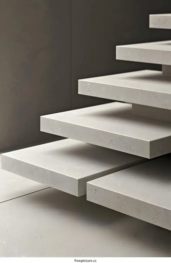 Close Up of Concrete Steps Interior Design