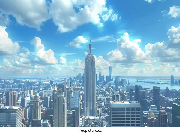 New York City Skyline on a Sunny Day