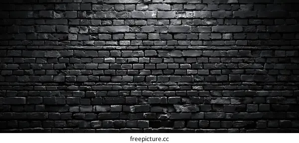 Dark Gray Brick Wall Background Image