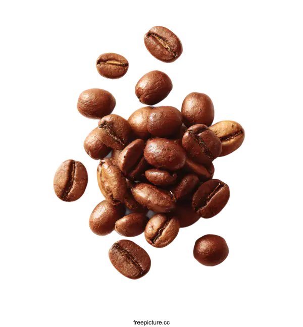 [Transparent Background PNG]Roasted Coffee Beans Close Up