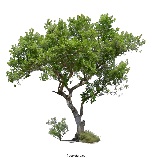 [Transparent Background PNG]Green Tree Isolated on White Background