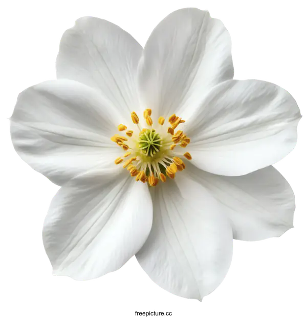 [Transparent Background PNG]Close-up of a White Flower