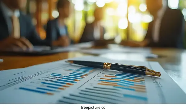 Business Meeting Documents and Graphs