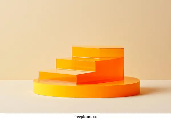 Abstract Geometric Orange Display Stand