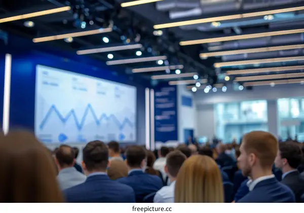 Business conference with many people in the audience