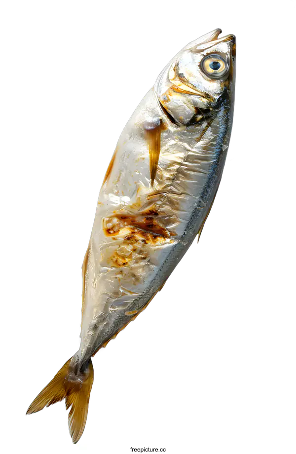 [Transparent Background PNG]Grilled Mackerel Fish on White Background