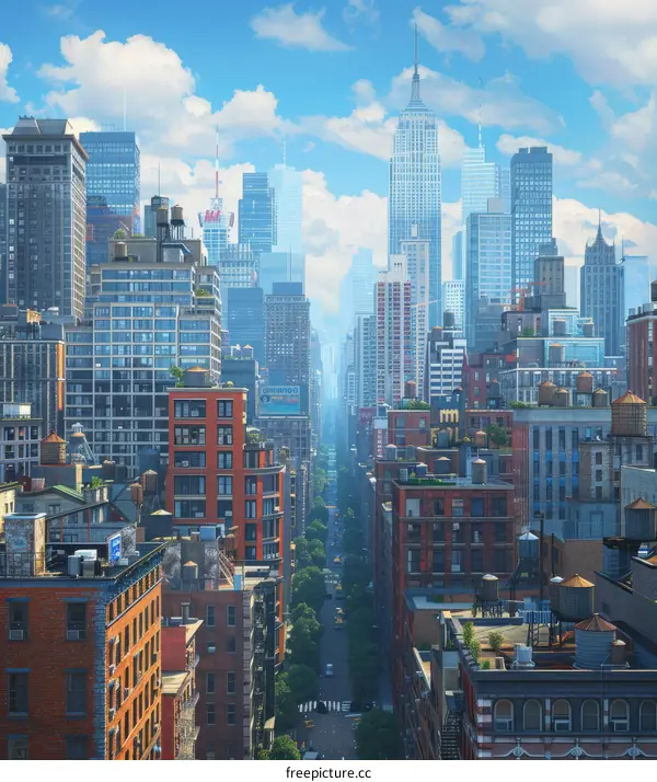 New York City Skyline View