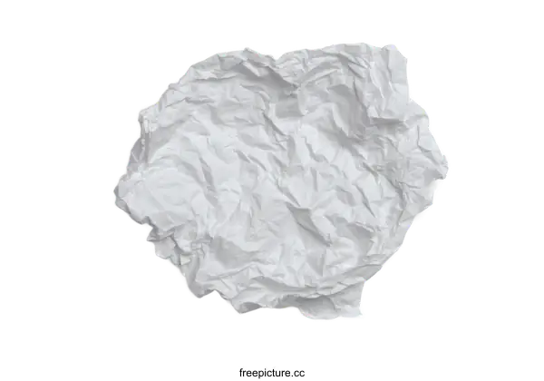 [Transparent Background PNG]Wrinkled White Paper Texture Close-up
