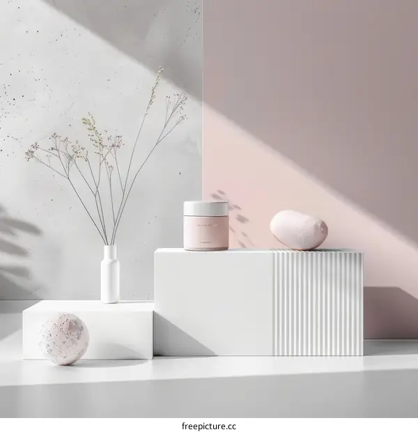 Minimalist Pink Product Display Platform