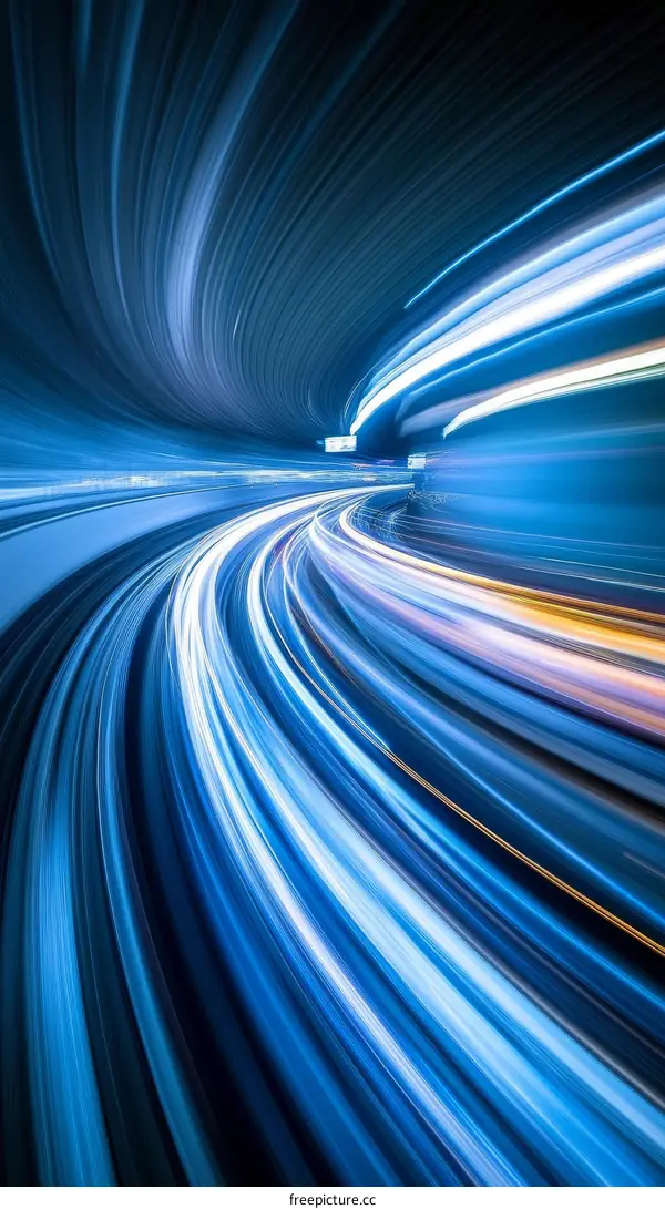Abstract Light Trails in a Tunnel