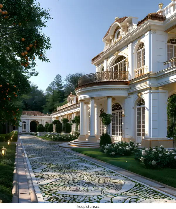 Luxurious White Villa Exterior