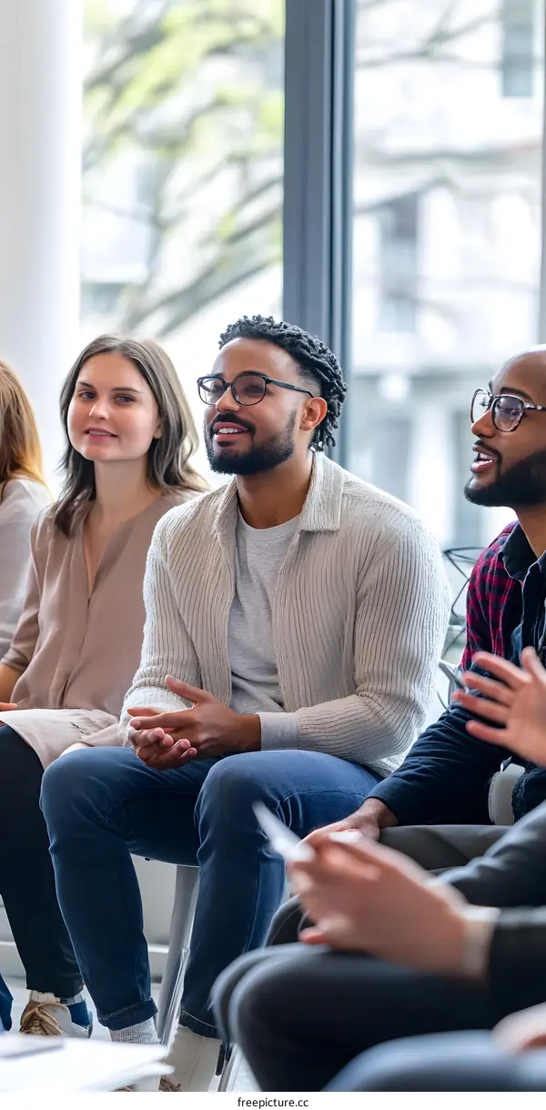 Group of People Sitting in a Meeting