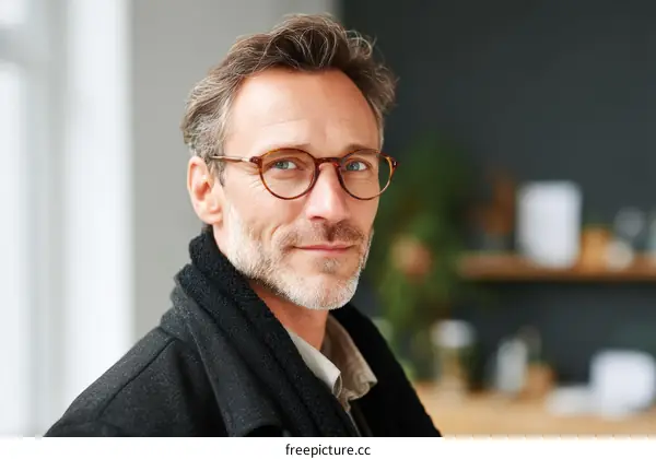 Closeup Portrait of a Caucasian Man