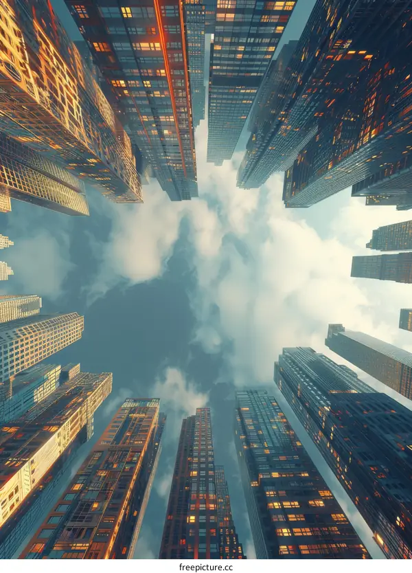 Towers of Ambition: Skyscrapers in a Modern City