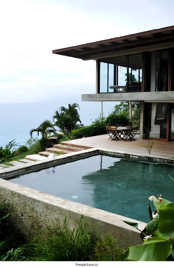 Modern Tropical Villa with Infinity Pool and Ocean View