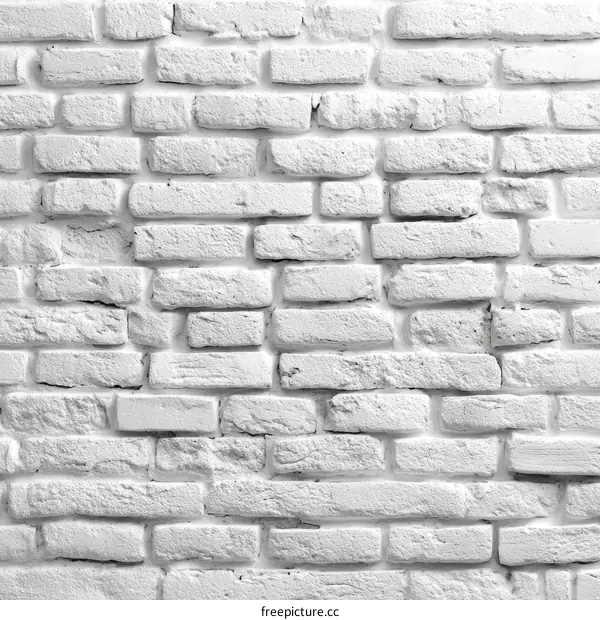 White Brick Wall Background Texture