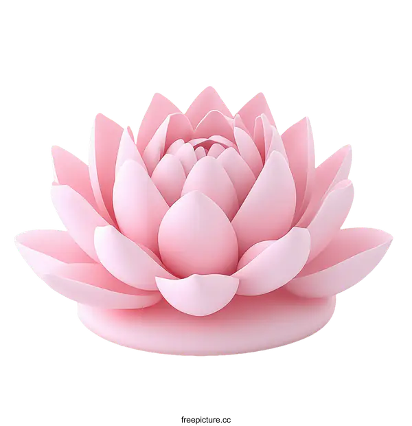 [Transparent Background PNG]Pink Lotus Flower Illustration