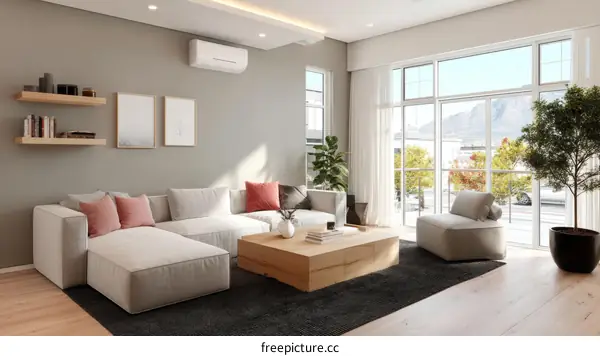 Modern Living Room Interior Design Illustration