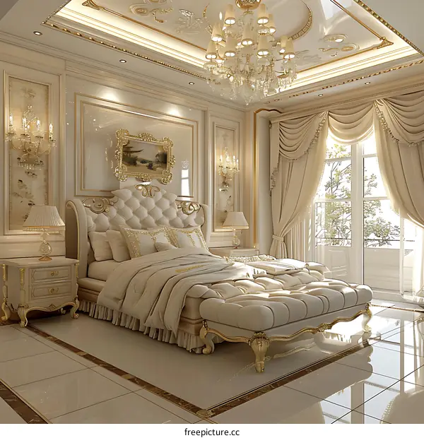 European-style luxury bedroom