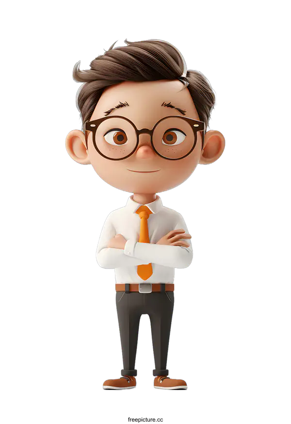 [Transparent Background PNG]3D rendering of a businessman