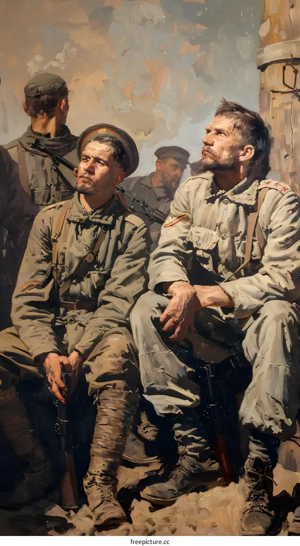 A group of soldiers during the First World War