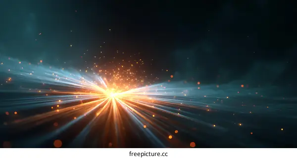 Abstract Radiating Light Burst Illustration