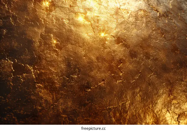 Golden cracked surface texture