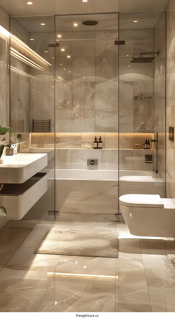 Modern Minimalist Bathroom Interior
