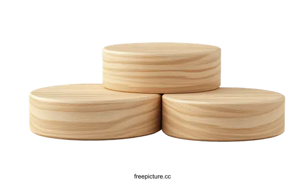 [Transparent Background PNG]Wooden Display Podiums for Products