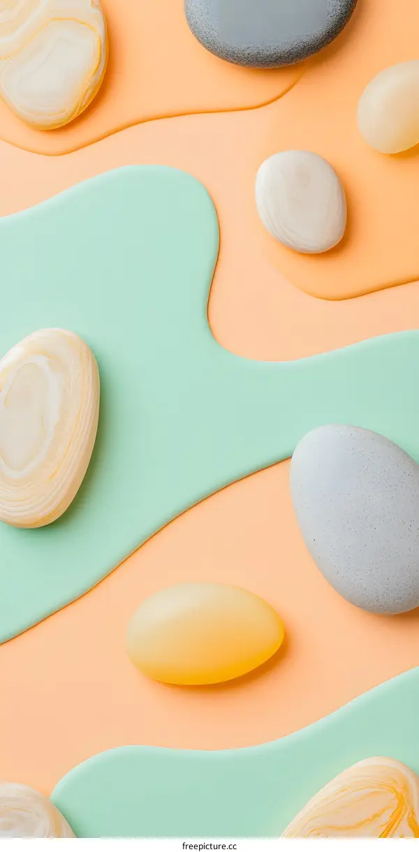 Abstract Background with Stones and Swirls