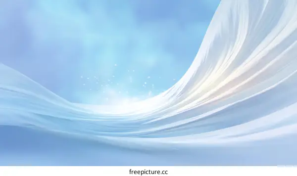 Abstract Light Blue Flowing Fabric Design