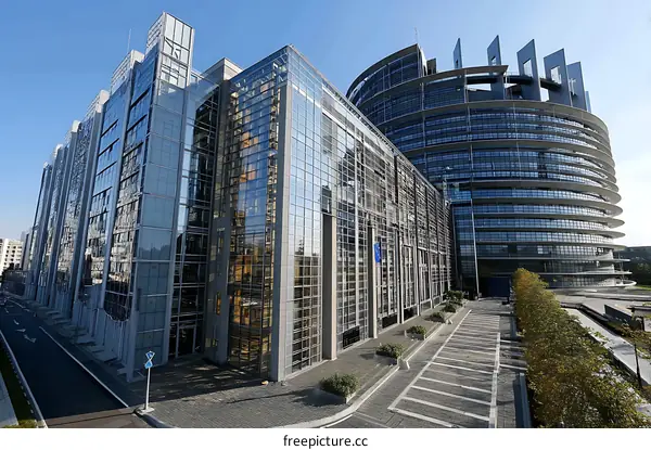 Modern European Parliament Building Architecture