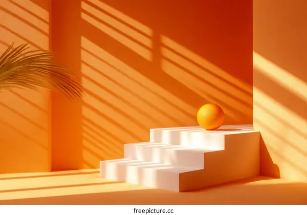 Orange Geometric Display Stage Design